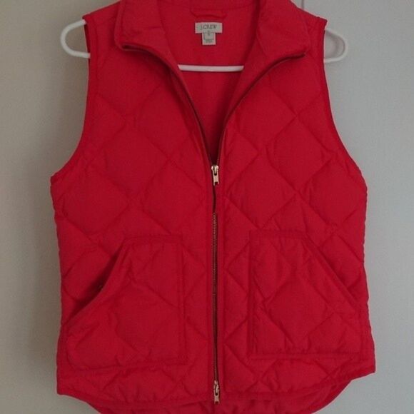 J. Crew Pink Diamond Quilted Puffy Puffer Vest sz S - Picture 1 of 10